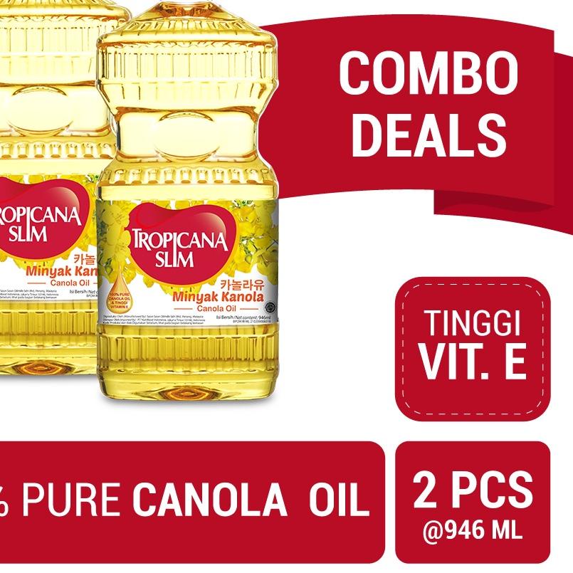 

♤ Twin Pack - Tropicana Slim Minyak Kanola 946ml - 100% Pure Canola Oil ۝