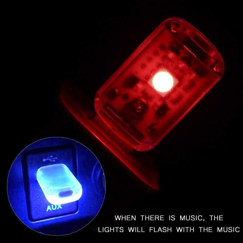 Lampu LED RGB Mini USB Car Interior Light - IS505 - White