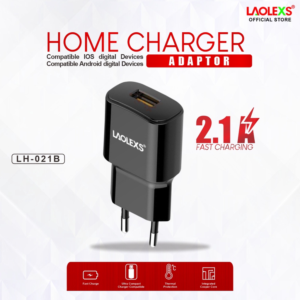 Adaptor/Kepala Charger LH-021b LAOLEXS Dengan 1 Port USB - Fast Charging