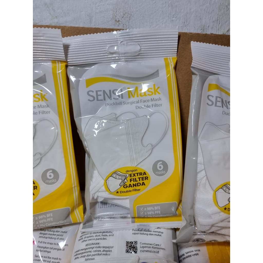 Masker Sensi Duckbill Pack isi 6 pcs