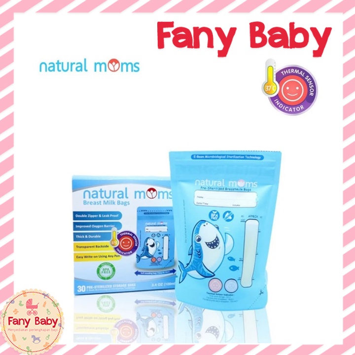 NATURAL MOMS BLUE BREASTMILK 100ML 30PCS