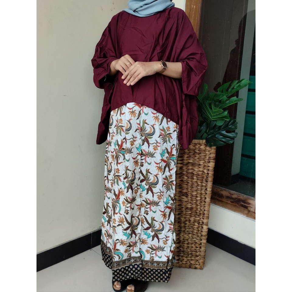 OLIVIA SET-set batwing one set wanita/set batik semi-sutra