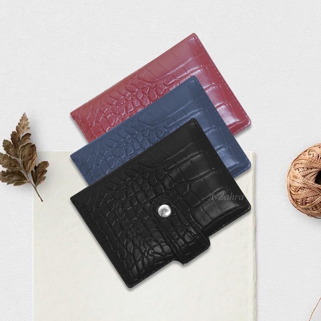 Dompet Kartu | Dompet Kartu Mini | Dompet Croco Kancing Timbul