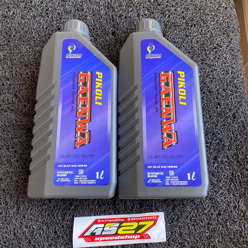 Oil pikoli Gaenwa Sae 10w 40 Oli pikoli Racing 1Liter As27speedshop