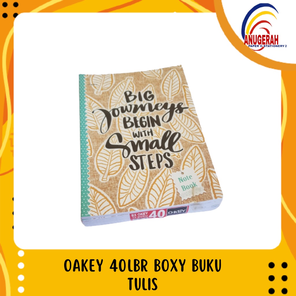

OAKEY 624204 40LBR BOXY BUKU TULIS (PAK)