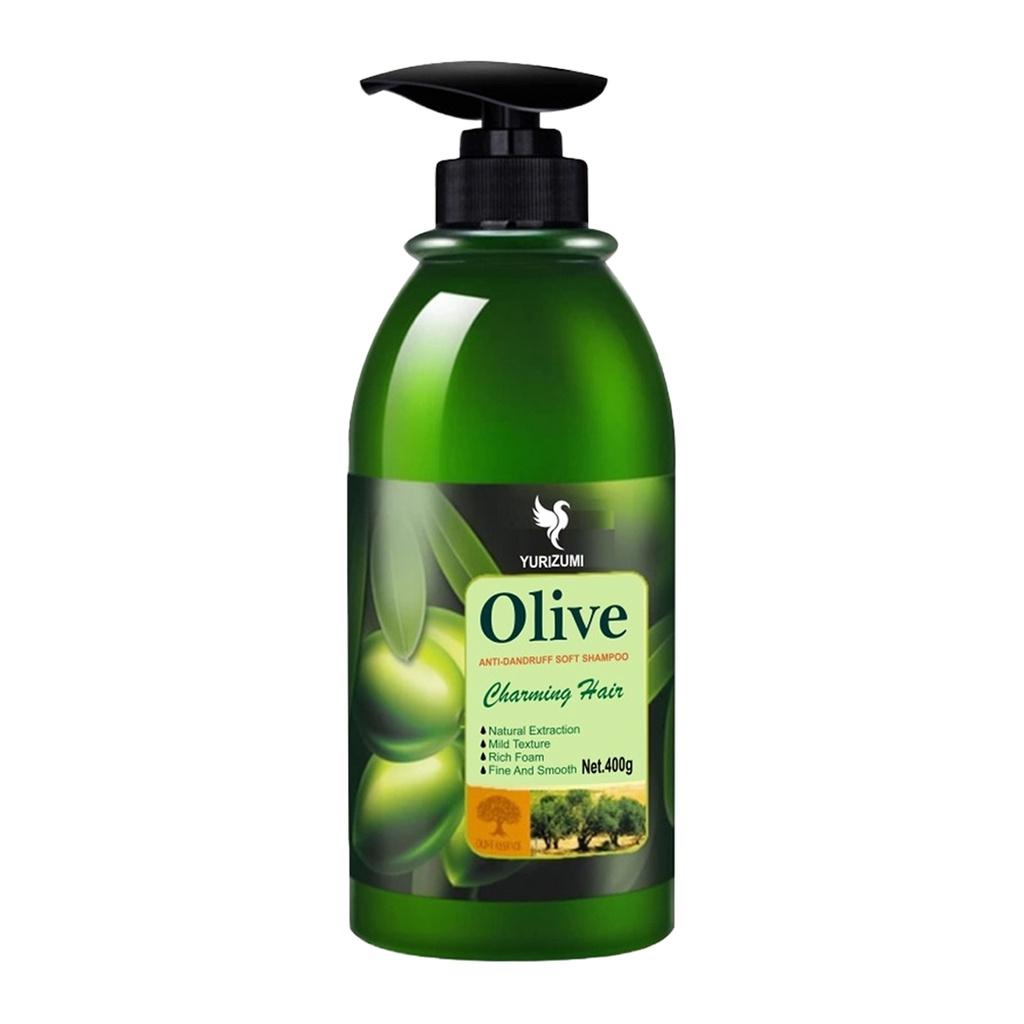 Yurizumi Olive Shampoo Anti Oksidan Shampoo Oil Pemanjang Rambut Dan Pelurus Rambut