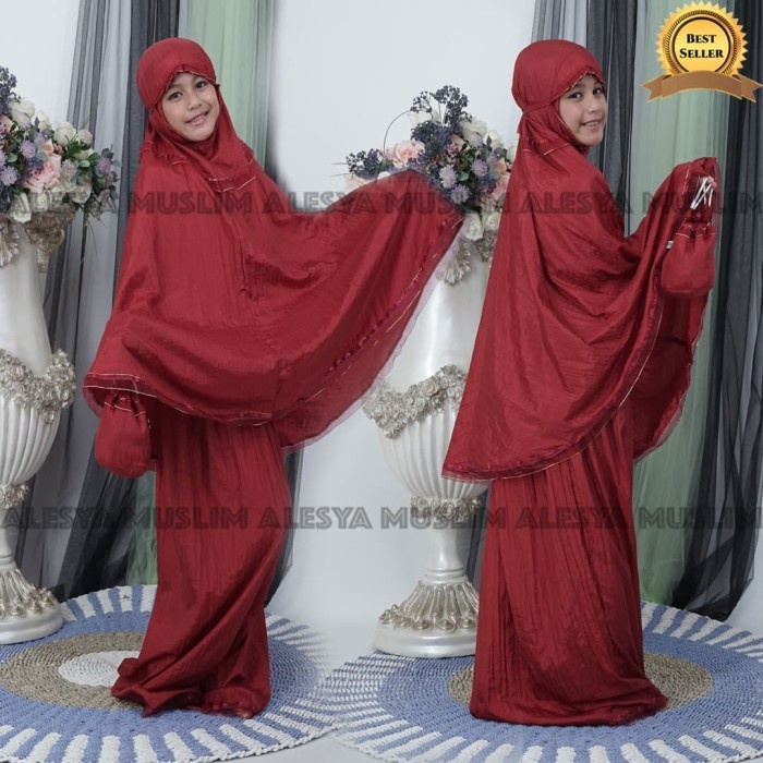 MUKENA PARASUT ANAK MODEL PITA MUKENA PARASUT ANAK DEFFA TERMURAH