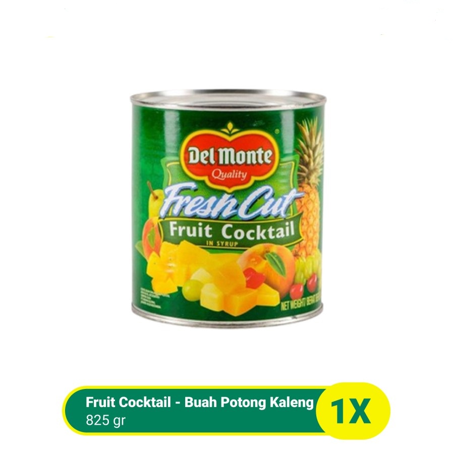 FRUIT COCKTAIL DELMONTE 825GR BUAH POTONG KALENG DEL MONTE