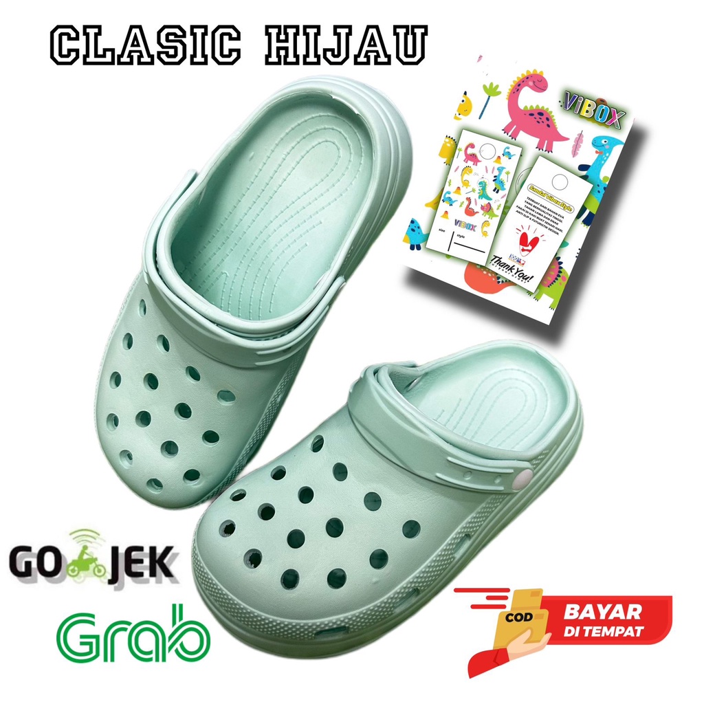 Hema 977 Sandal Kodok Classic Wanita /Sendal Baim Jiblitz Bae Clog Jibbitz Wanita New Model Korean Style