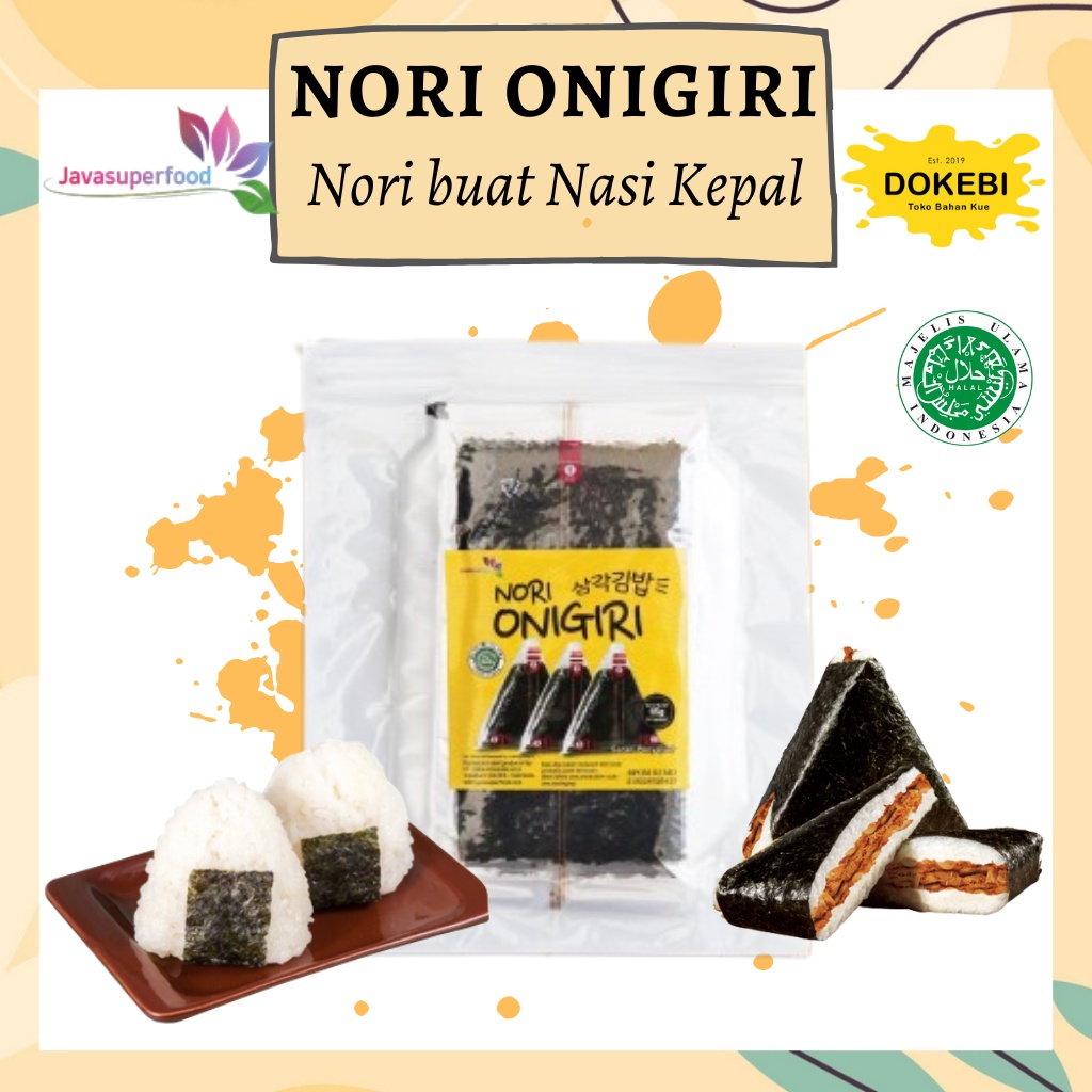 

ORI ONIGIRI TRIANGLE △ isi 5 Lembar| Nori Wrapper Khusus Bungkus Nori Triangle / Sushi Nori Segitiga - Rumput Laut Nasi