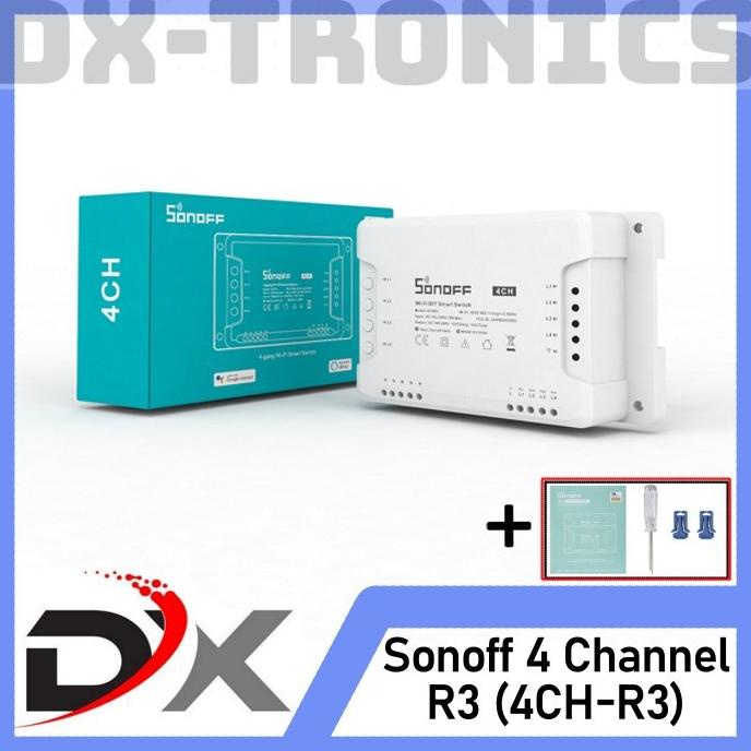Sonoff 4CH - 4 Channel Gang Din Rail WiFI Switch for Smart Home