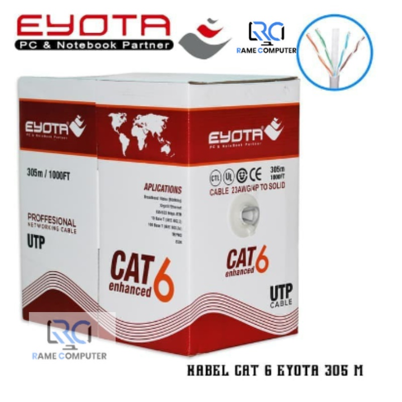 Kabel Lan Cat 6 / Cat6 Eyota / Kabel UTP Cat6 Eyota (305M)