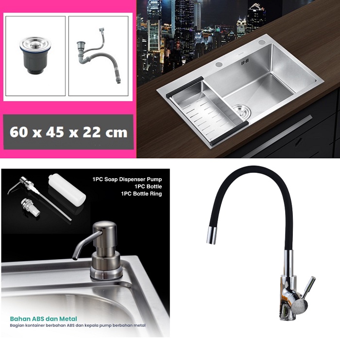 Bak Cuci Piring 1 Lubang /Kichen Sink 1 Lubang - High Quality