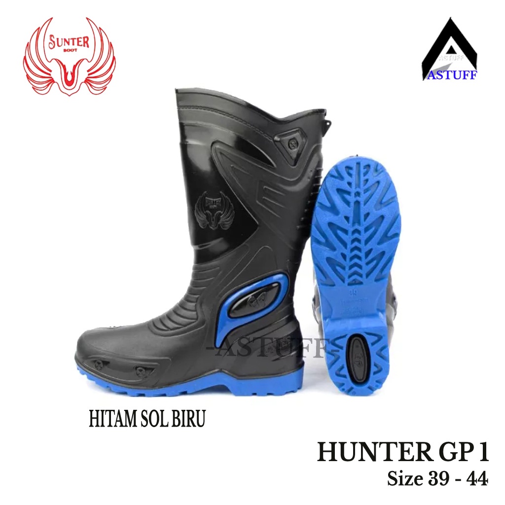 Sepatu Motor Boots HUNTER GP SERIES / Sepatu Motor Boots Terlaris / Sepatu Boots Motor Termurah - BISA COD