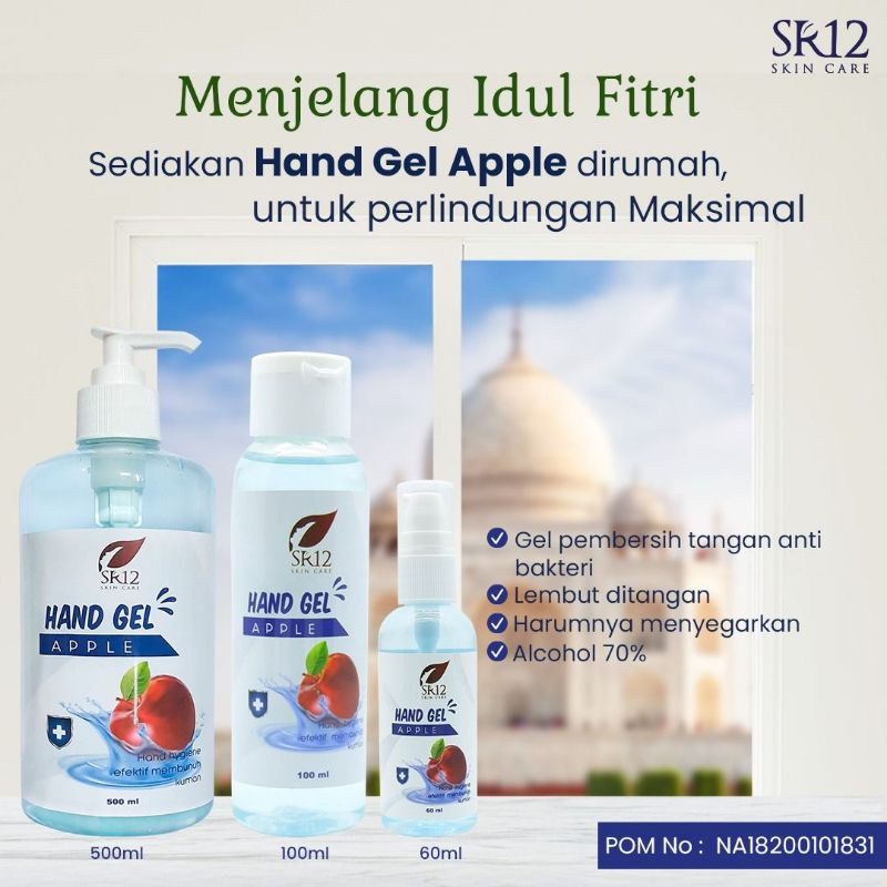 PROMO HAND SANITIZER GEL APPLE SR12 BPOM ORIGINAL / HS  AMAN BERBPOM / THE NEW NORMAL (Kemasan Lama)