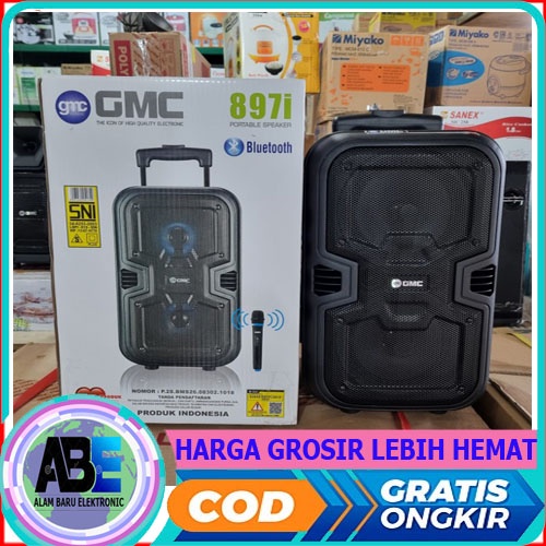 GMC 897i Speaker Portable BLUETOOTH + FREE MIC PROMO