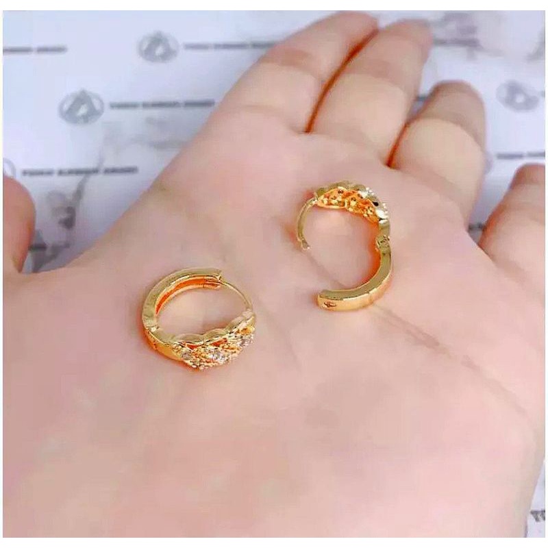 Anting Jepit Titanium Anting Melintir Import Anting Clip Wanita Anti Karat