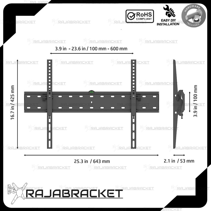 Bracket Breket Braket TV 40 43 49 50 55 60 65 70 inch, Braket TV LCD LED Premium Waterpass Universal