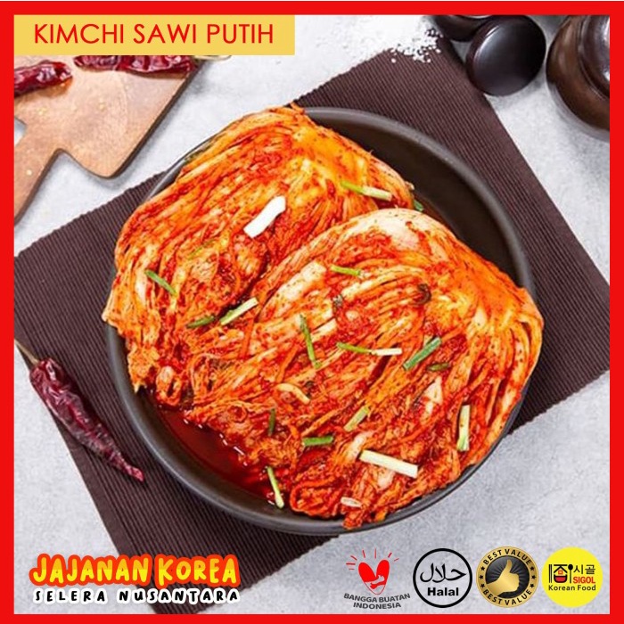 

Kimchi Sawi Putih-Fresh Authentic Kimchi Korea-750 gram-Fine Food
