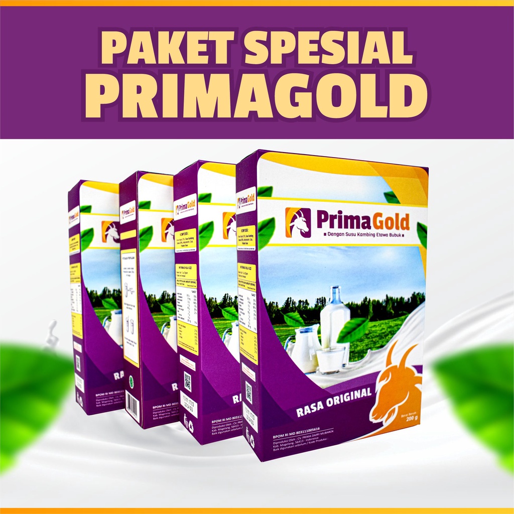 

PAKET 4 BOX PRIMAGOLD / Prima Gold - Susu Kambing Etawa