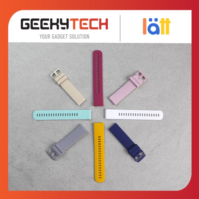 Strap Garmin Quick Release Silicone / Latt Quick Release 18 20 22 mm - Black, 22mm