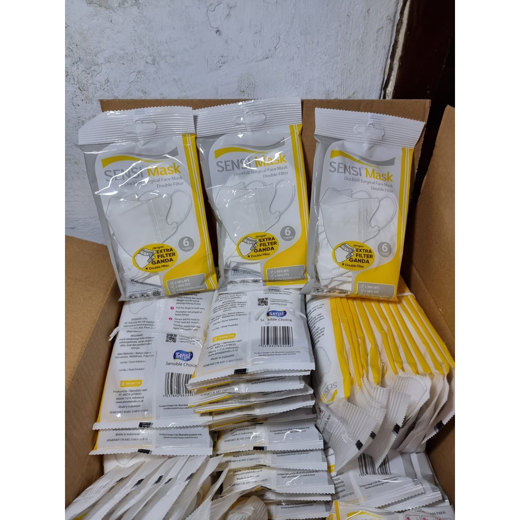 Masker Sensi Duckbill Pack isi 6 pcs