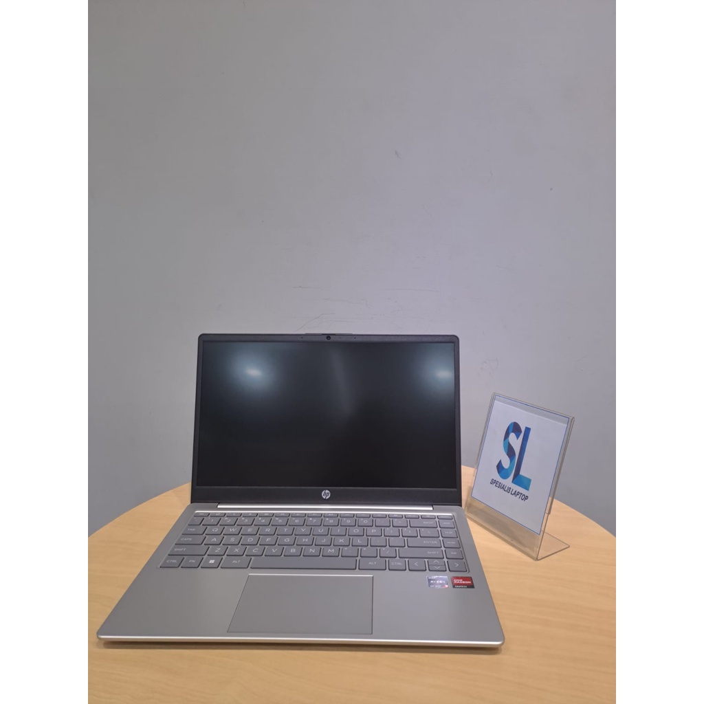 LAPTOP HP 14S EM0014AU AMD RYZEN 3 7320U 8GB DDR5 512GB FHD IPS BL WIN11HOME + OHS SILVER - GARANSI RESMI HP 2 TAHUN