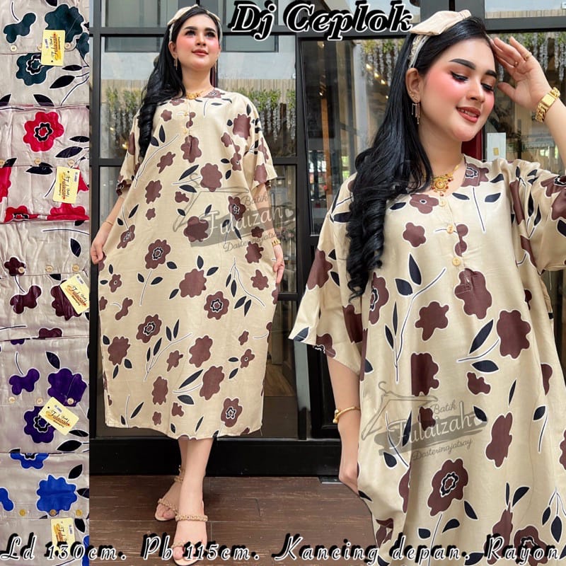 DASTER JUMBO BUSUI KANCING DEPAN KEKINIAN LD 135 CM PB 115 CM COCOK UNTUK HARIAN DIRUMAH RAYON