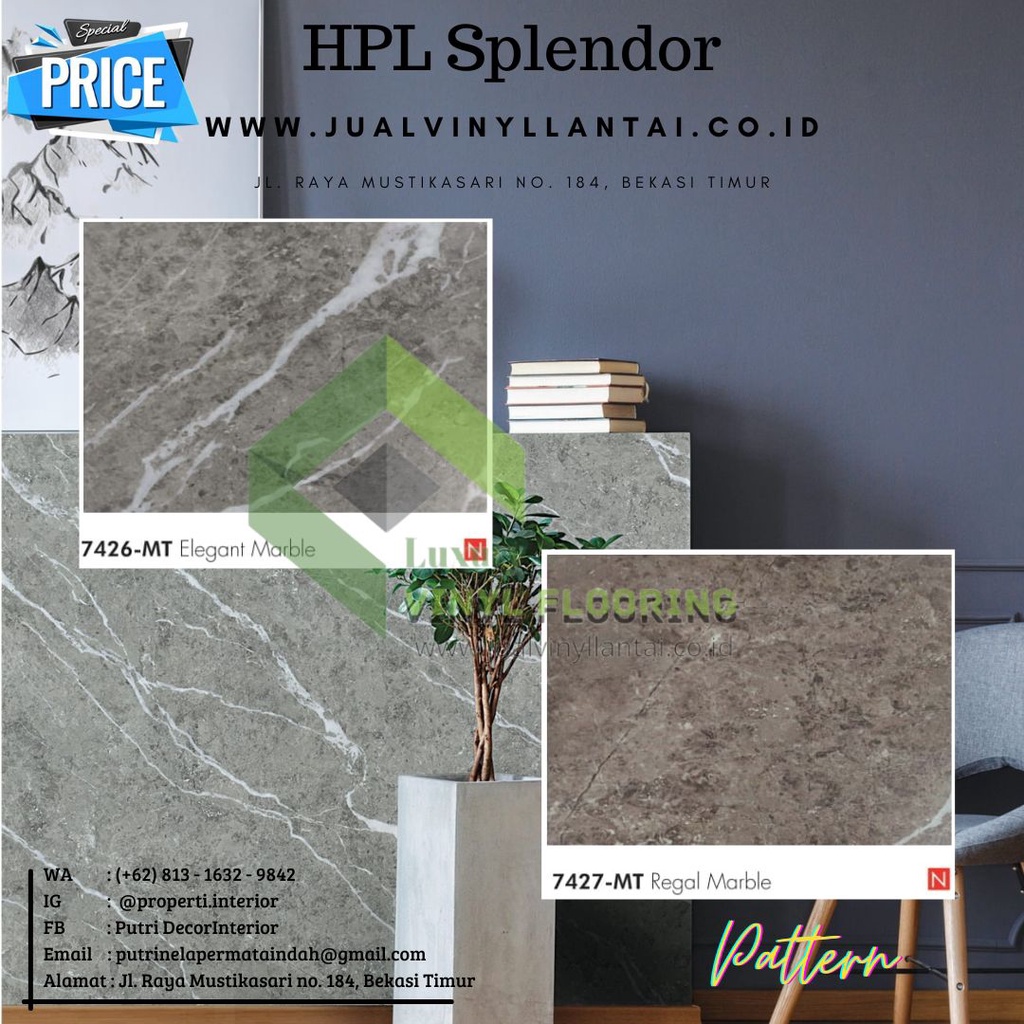HPL Splendor Pattern MT - finishing furniture