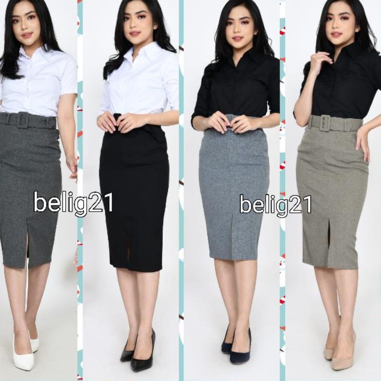 ✨STAR✨ Rok Kerja Span Pendek 7 8 Androk Sepan Kantor Rok Span Rok Pendek wanita Rok Span Hitam Rok H