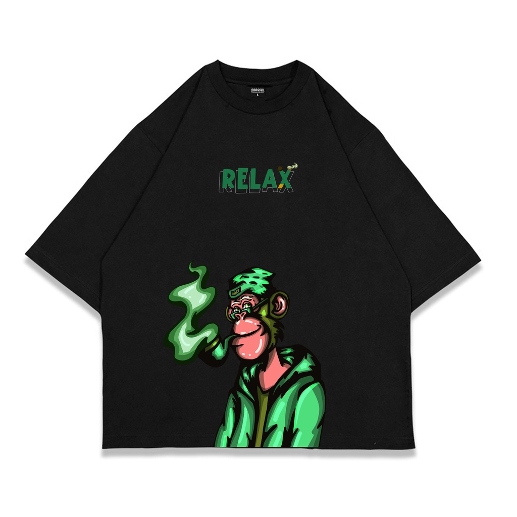 Ribsgold Kaos Oversize Graphic Pria - ApeRelax