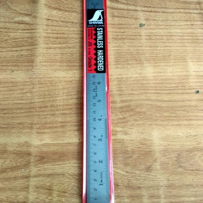 

SHINWA penggaris 30Cm STAINLESS hardened grade 1 japan 30CM & 12inch