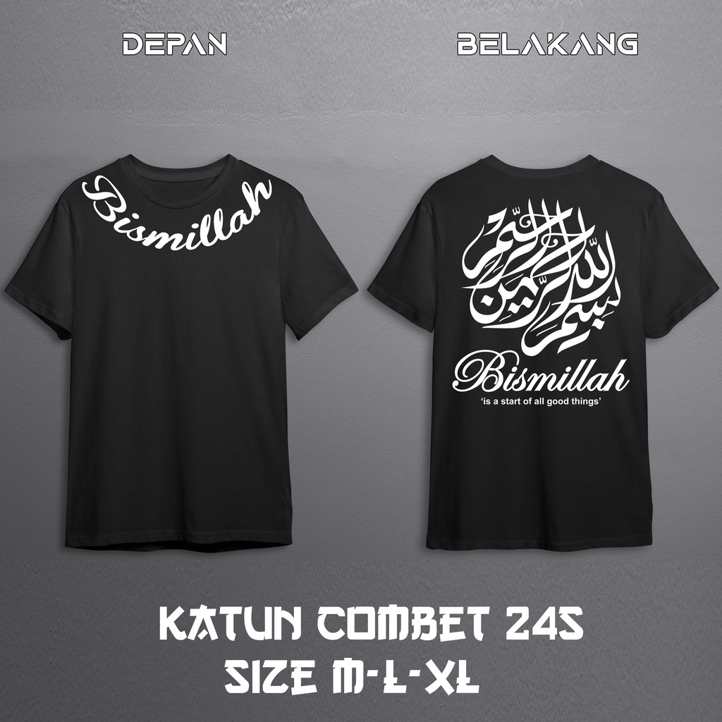 Kaos Baju Tshirt Lebaran ketupat Pria Baju Distro Basic Lengan Pendek depan belakang