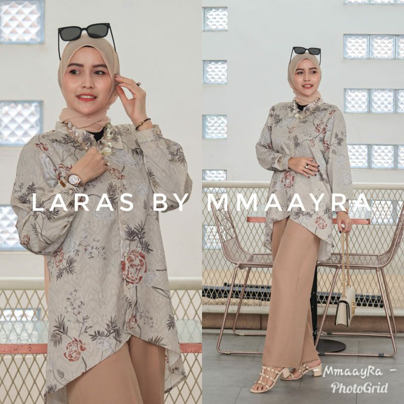 laras by mmaayra setelan tunik dan kulot setelan wanita terbaru baju ramadhan idul fitri baju lebara