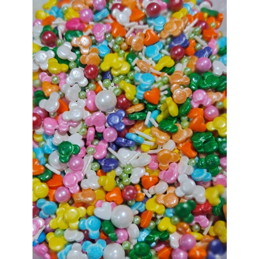 

Sprinkle Kode Mickey Rainbow Penghias Kue 100 Gram
