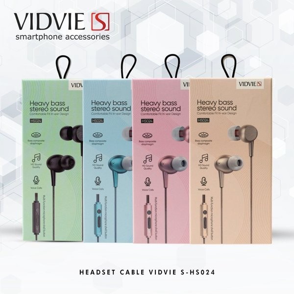 Vidvie S Headset Handsfree Earphone HS024 - Black