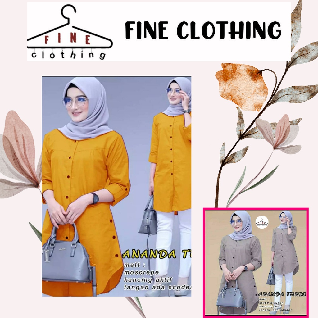 FC ANANDA TUNIC Baju Atasan Tunic Fashion Wanita Model Terbaru Termurah & Terlaris