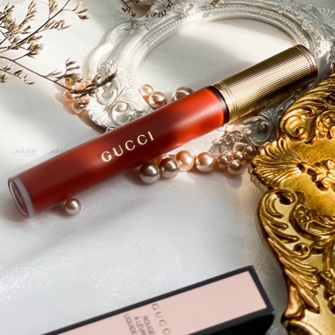 GUCCI Rouge à Lèvres Liquide Mat Lipstick 25*​ Goldie ​Red/208 ​They Met In Argentina/505​ Janet ​Rust/521​ Nellie Cherry