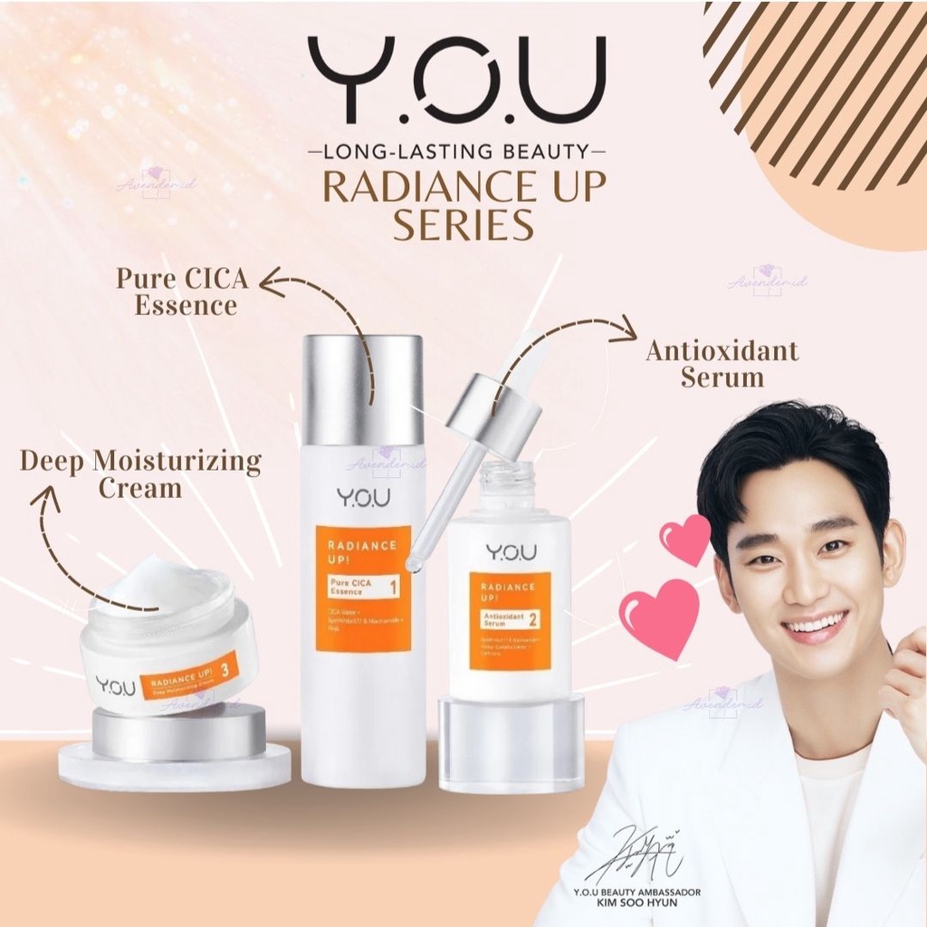 YOU RADIANCE UP SERIES CLASSIC SILVER BY Y.O.U | SERIES ANTIOXIDANT SERUM PURE CICA ESSENCE DEEP MOISTURIZING | YOU RADIANCE UP PEMUTIH WAJAH