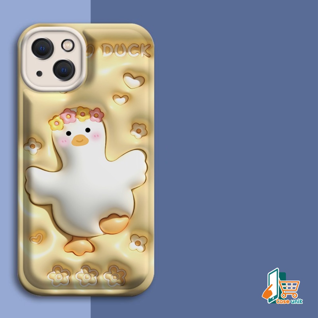 SS148 Case For OPPO A71 A74 A95 A76 A36 A96 A83 F1S A59 F5 YOUTH F7 RENO 8T 4G 4 4F F17 PRO 5 6 7 8 7Z A96 Yellow Baby Duck Softcase Casing Hp CS5421