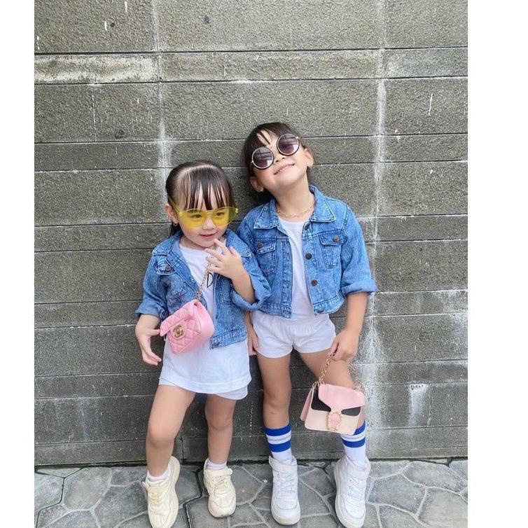 CUCI GUDANG Z94 JAKET DENIM JEANS ANAK LAKI LAKI PEREMPUAN GAMBAR BELAKANG USIA 1 - 8 TAHUN JAKET AN
