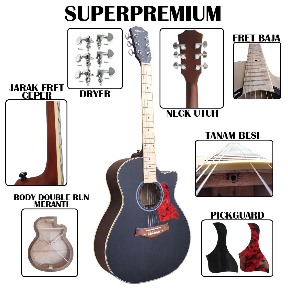 Gitar Akustik Taylor Custom Free Packing Kayu Bonus Banyak