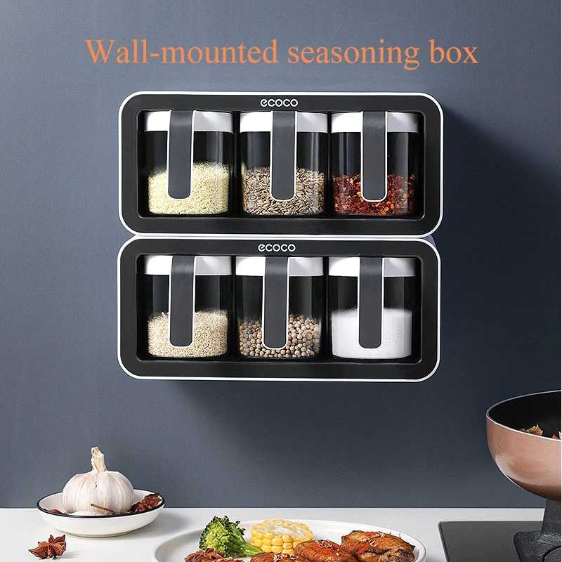 (BISA COD) FTIHSHP Ecoco Rak Gantung Botol Bumbu Dapur Spice Bottle Storage Rack - E2006/E2007