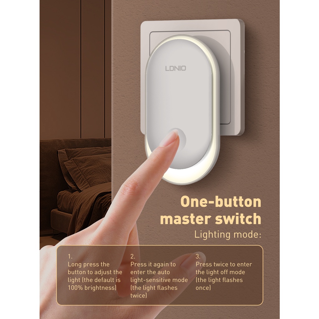 LDNIO Night Light Y1 Y2 Lampu Tidur LED Intelligent Sensor