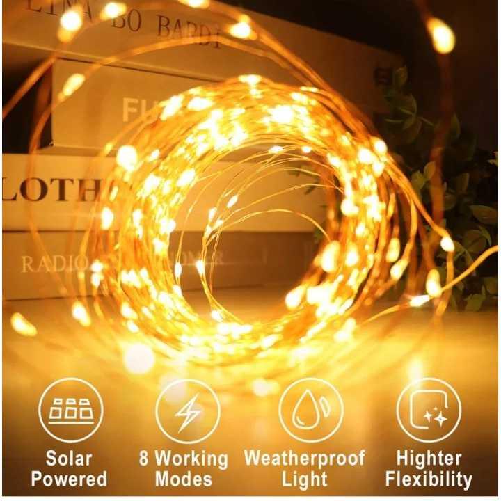 Lampu Hias Tumblr String Lights 50 LED 7 Meter with Solar Panel - OKLED7