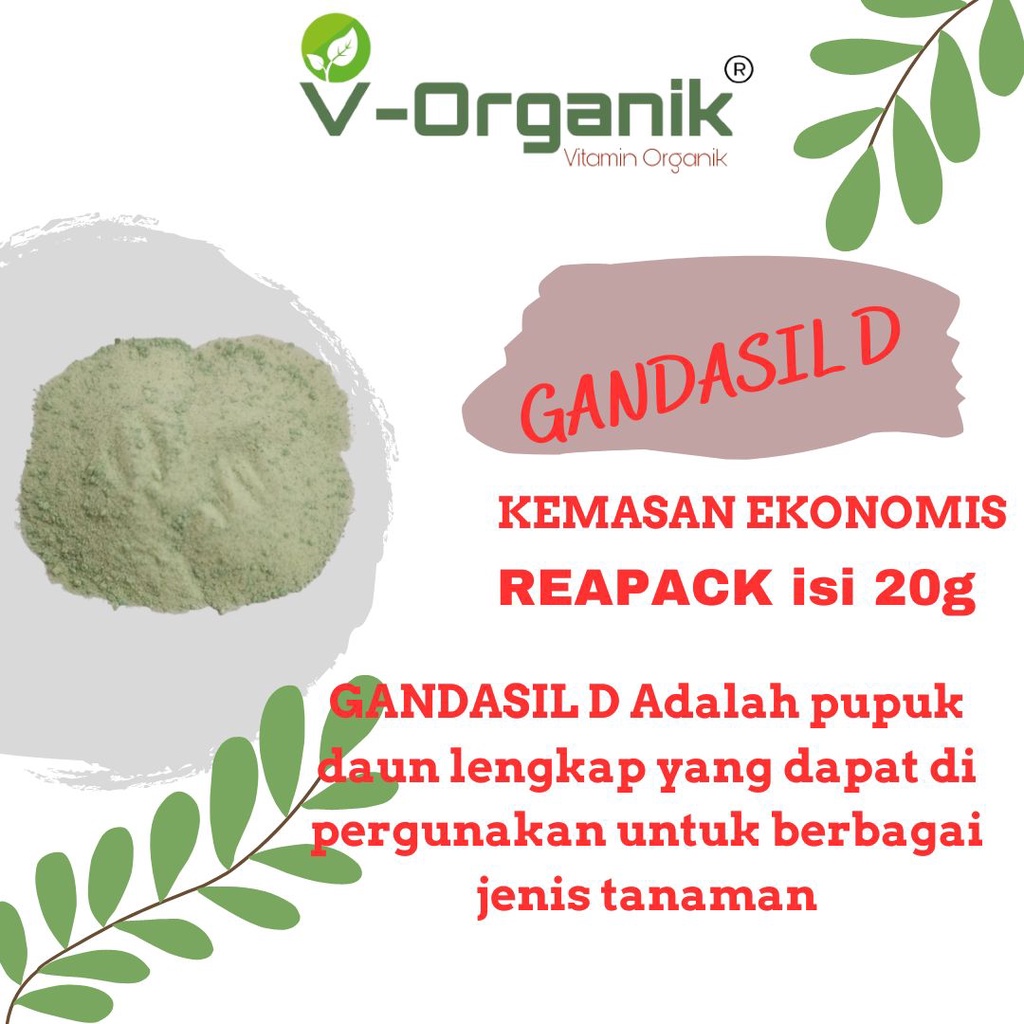 Pupuk Daun Gandasil D 20 Gram Kemasan reapack