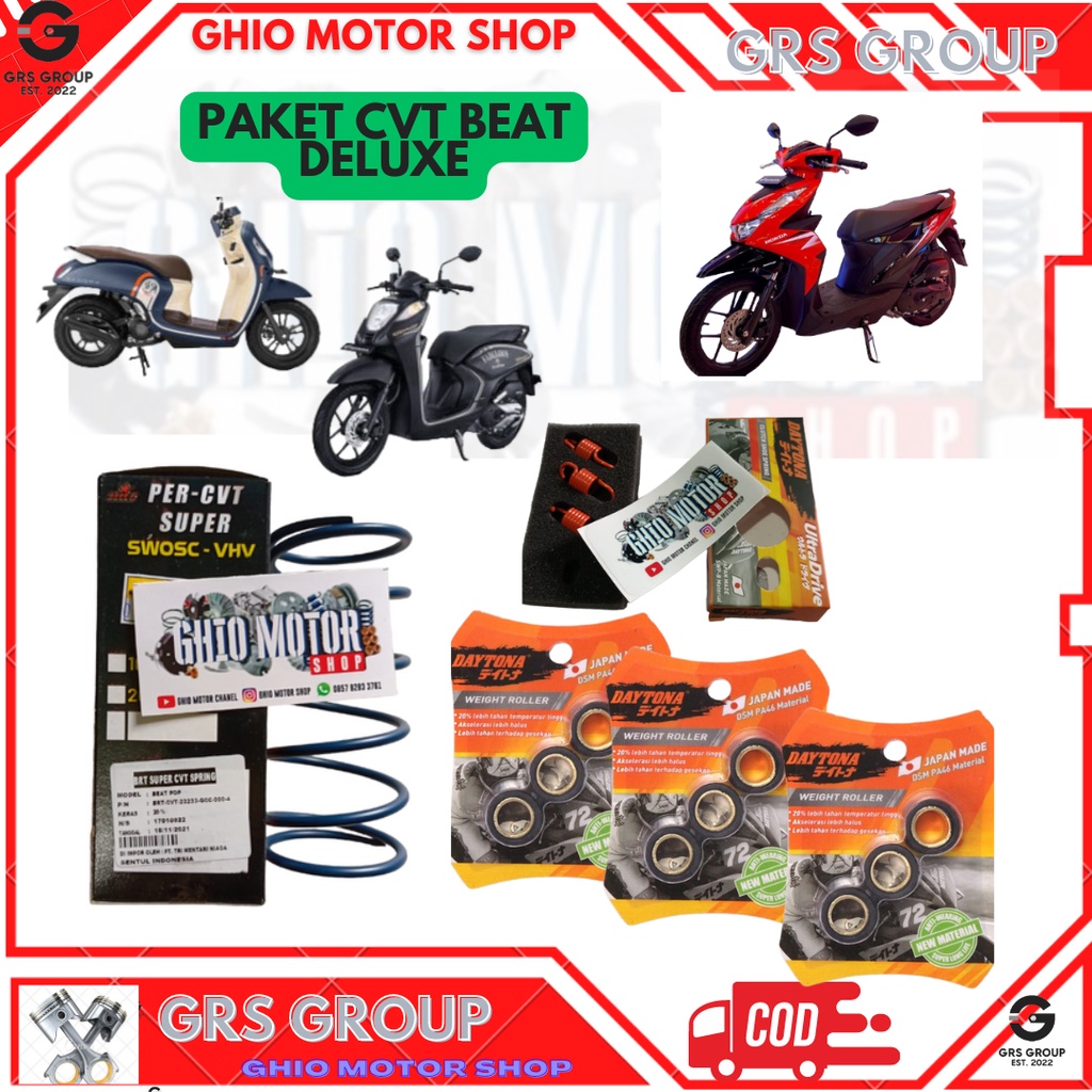 PAKET KIRIAN CVT 3IN1 BEAT NEW GENIO BEAT DELUXE BEAT SSTREET NEW UPGRADE CVT BEAT DELUXE STANDAR KIRIAN BEAT DELUXE DELUX BEAT 2020 SCOOPY PRESTTIGE SCOOPY NEW BEAT ALL NEW GHIO MOTOR SHOP