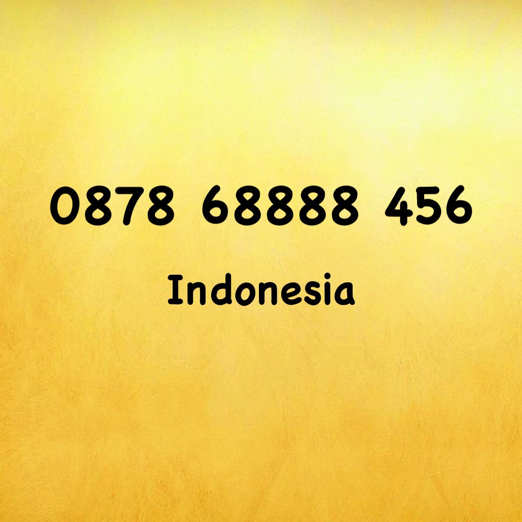Nomor Cantik XL Bebas Urut 3 Angka - 0878 6888 8456 - 0878 68888 456