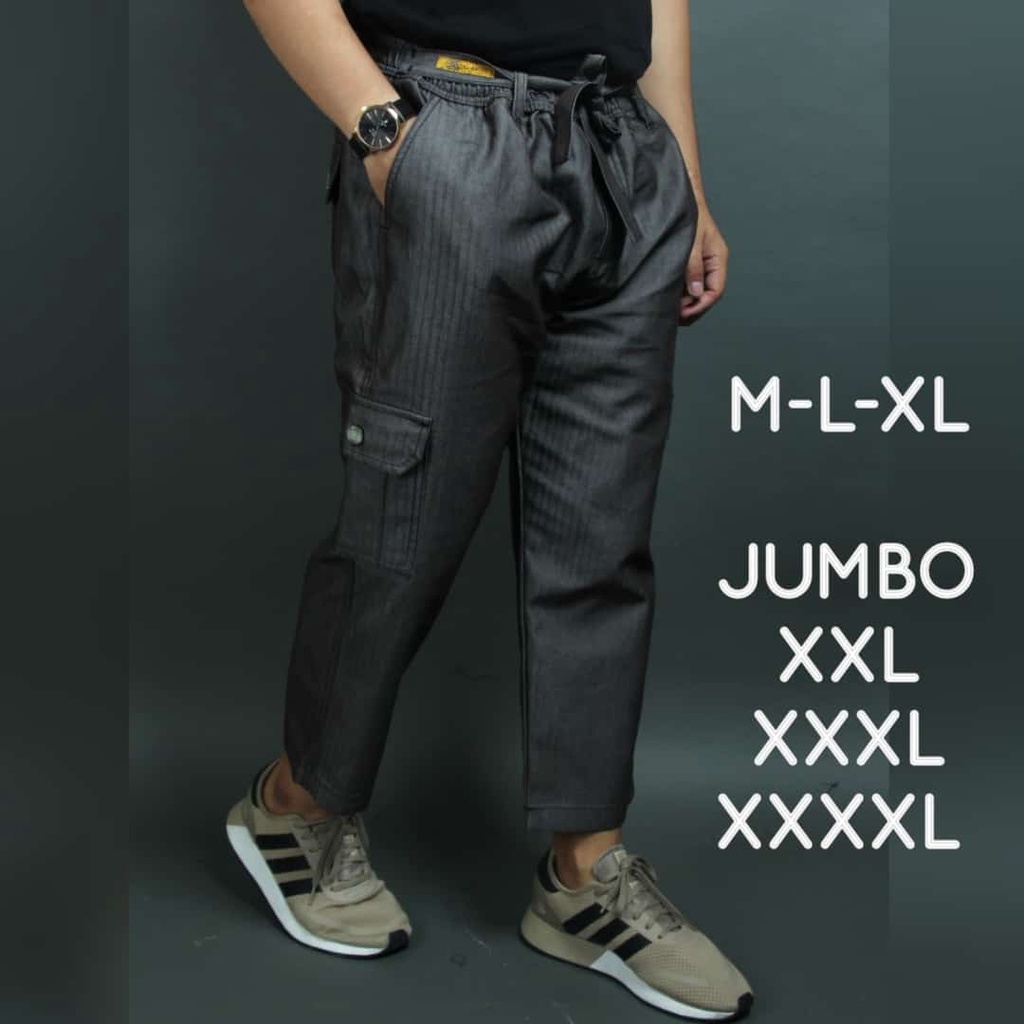 Celana Al Amwa Bahan Denim - Sirwal Cargo Al Amwa - Celana Sirwal Al Amwa Kargo - Sirwal Kargo