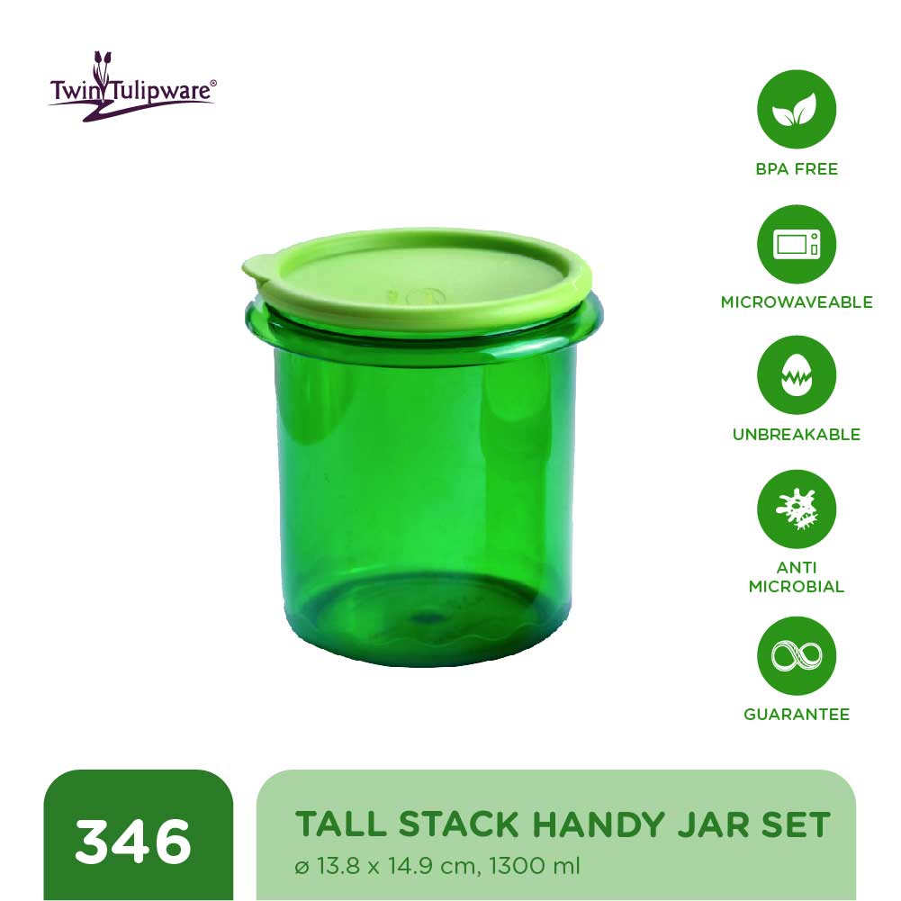 Twin Tulipware Tall Stack Handy Jar Toples